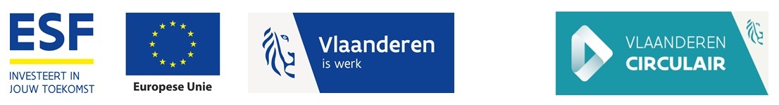Combinatielogo ESF vlaio Vlaanderen Circulair