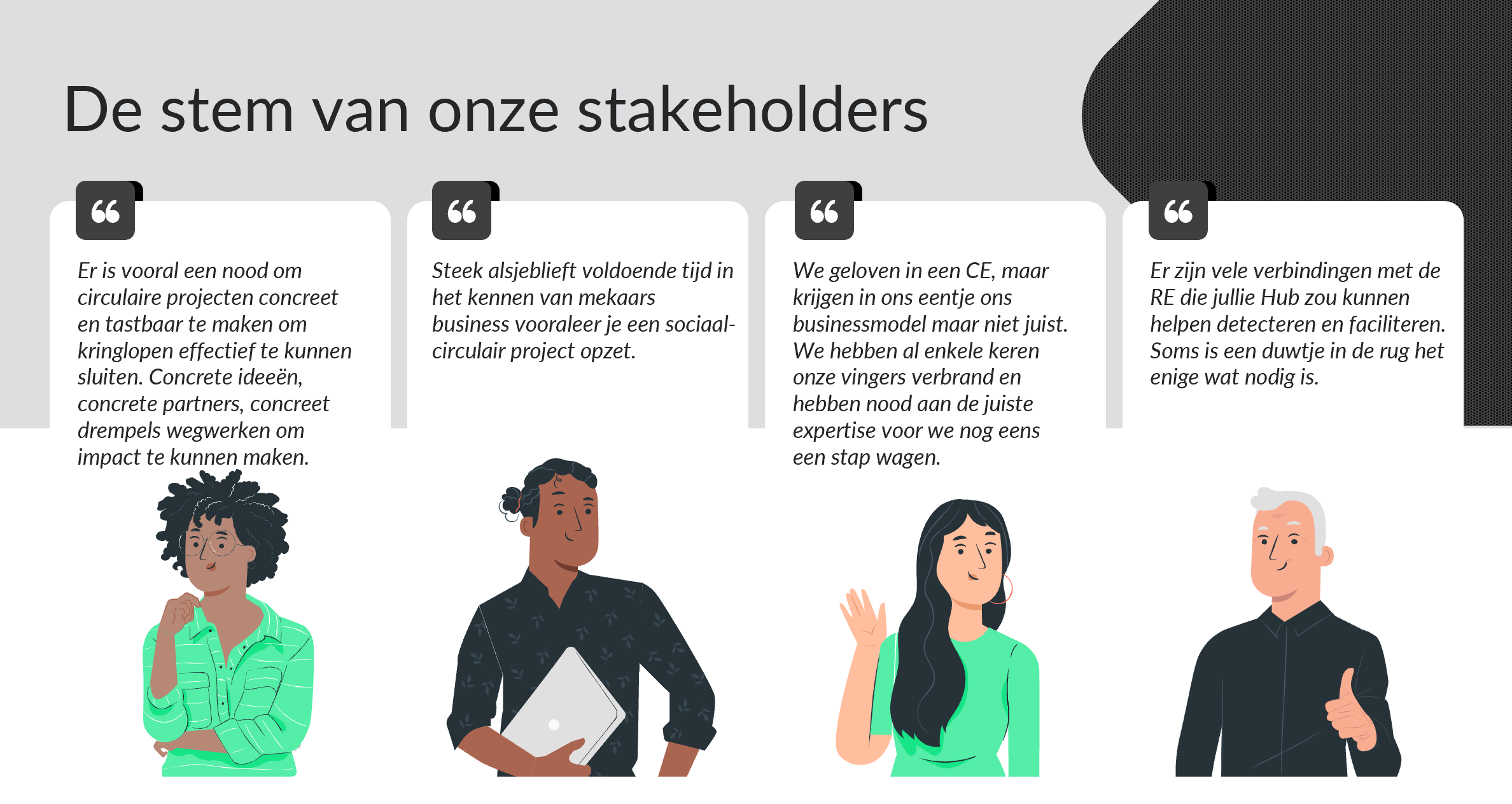 De stem van onze stakeholders