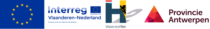 Logos Waterstofnet Europa Interreg Provincie