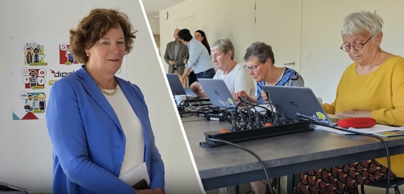 Petra De Sutter bij Digidak in Dessel
