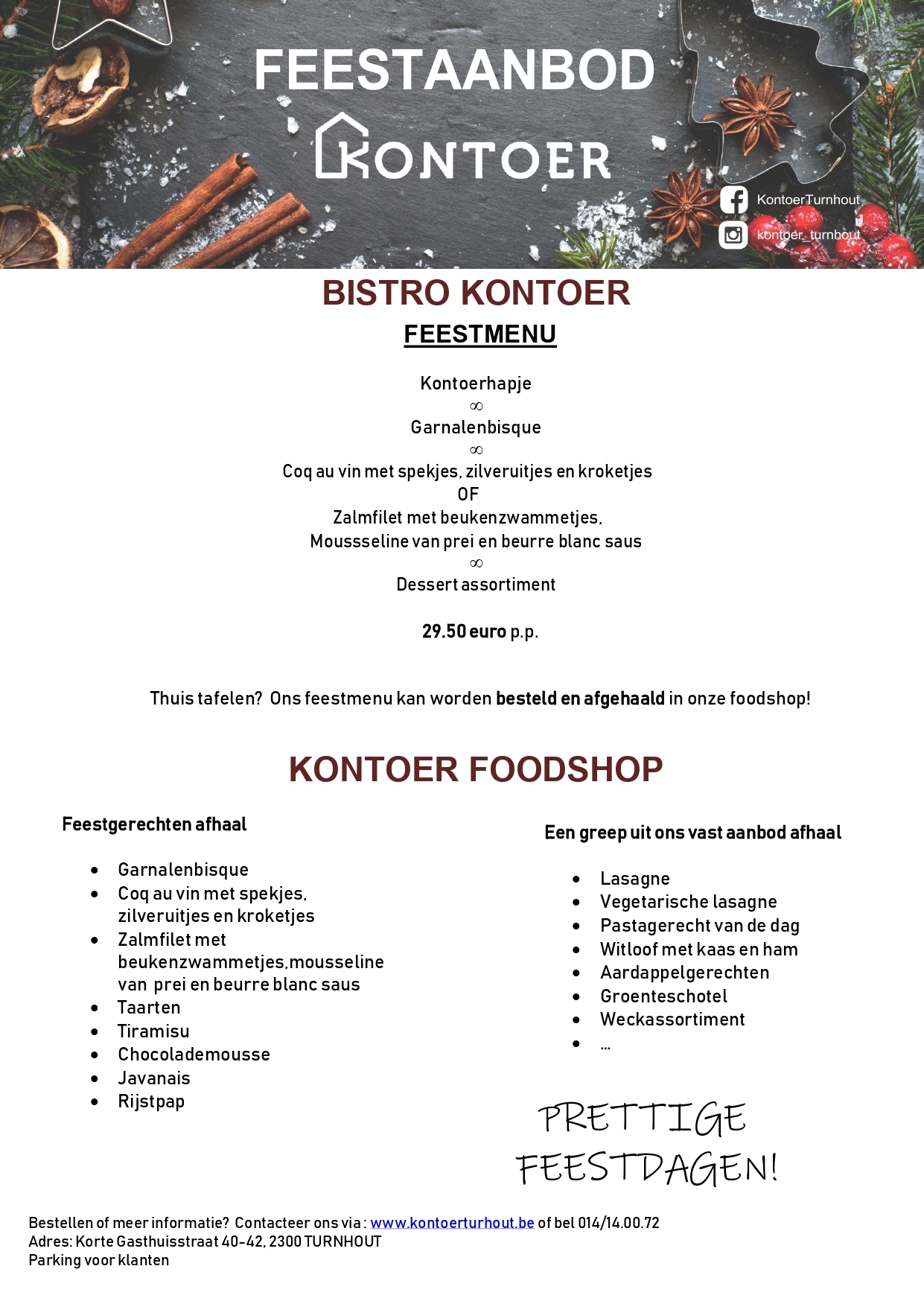 Publicatie feestmaand Kontoer horeca